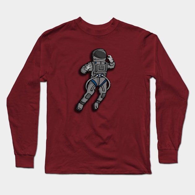 Digital Astronaut Space Floating Long Sleeve T-Shirt by shanestillz